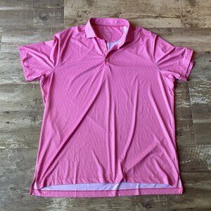 JOHNNIE-O Golf Polo Pink Abstract Men's XL